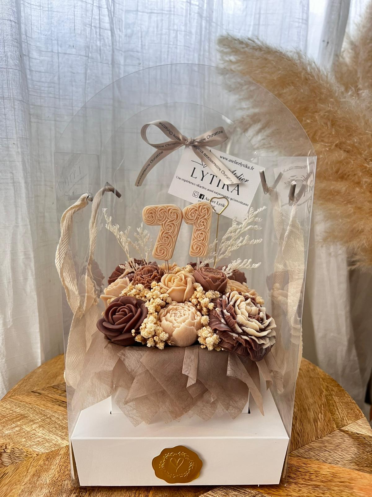FlowerBox Anniversaire Personnalisée - Création sur commande
