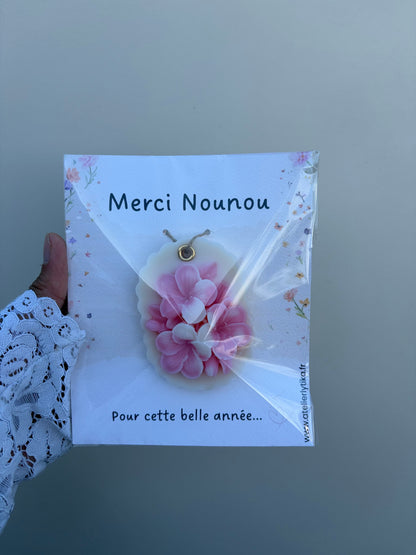 Suspension parfumée fleurie – Merci